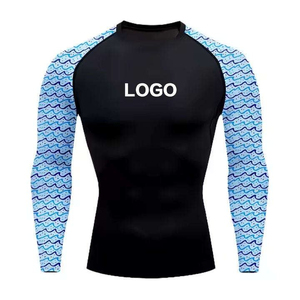 Custom MMA Nylon Spandex Rash Guard With Lightweight Flatlock Seams And Custom Logo Long Sleeve <b>Compression</b> <b>Shirt</b> <b>For</b> Training - Product Image 3