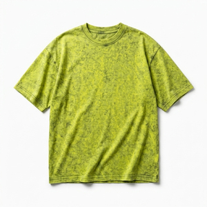T-shirt délavé pour homme, coupe ample, coton vintage épais, style streetwear décontracté, confortable, respirant et durable - Product Image 3