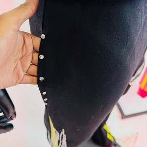 Custom Rhinestone Stripe Tracksuit Set Oversized Zip Hoodie & Flared Sweatpants Premium Fleece Streetwear Set Graphic Sweatsuits - Product Image 3