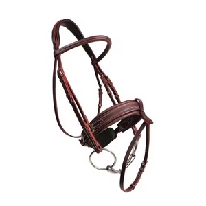 Premium Leather Horse Bridle Western Type <b>Equestrian</b> Equipment for Racing Horse Saddle - Product Image 3