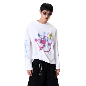 Camiseta Premium de Manga Larga con Cuello Redondo, 240 g/m², 100% Algodón Jersey, Logotipo con Impresión Digital Frontal, Diseño Tie-Dye, Anti-Encogimiento, para Hombre - Product Image 2