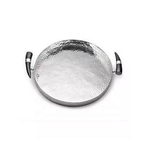 <b>Stainless</b> <b>Steel</b> Serving <b>Tray</b> With Resin Handle Silver Metal Iron Design Office Coffee Dining Home Use Decorative Kitchen <b>Tray</b> - Product Image 1