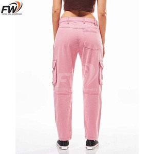 Pantalon cargo taille haute, pantalon utilitaire fonctionnel avec coupe ample et poches polyvalentes pour le style de vie actif des femmes - Product Image 4