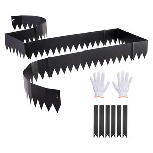 Bordatura per Giardino in Acciaio Zincato, Confezione da 6, 40 x 8 Pollici, con 6 Clip di Montaggio, Metallo Pieghevole per Paesaggistica e Terrazze - Product Image 1