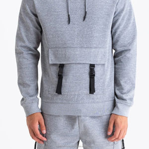 Conjunto corto de dos piezas con capucha de algodón 100% para hombre, chándales para correr con logotipo personalizado de la mejor calidad para deportes de verano - Product Image 3