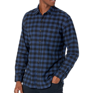 Men's Slim Fit Flannel high quality <b>Shirt</b>-Long Sleeve Smart Casual Stretch 100% Cotton Digital Print Autumn Anti-Wrinkle - Product Image 2