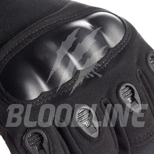 Black Sporty Safety <b>Gloves</b> Wrist Length Breathable PU Material <b>Touchscreen</b> Compatible Polyester Lining for Outdoor Sports - Product Image 4