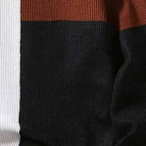 Mens Ribbed Sweater Long Sleeve Crew Neck Winter Knit Sweater Warm Stretch Breathable Anti Pilling Casual Sweater Custom Logo - Product Image 6