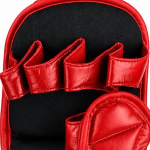ถุงมือ MMA แบบกำหนดเอง หนัง PU ฝ่ามือเปิด สำหรับฝึกซ้อมต่อสู้ อุปกรณ์ศิลปะการต่อสู้ สีแดงสด - Product Image 5