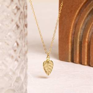 NIKHIL GEMS Élégant Pendentif Feuille de Quartz Citron Vintage avec Monture en Or Vermeil et Remplissage Or 14K, Délicat, Unisexe, pour Fiançailles - Product Image 3
