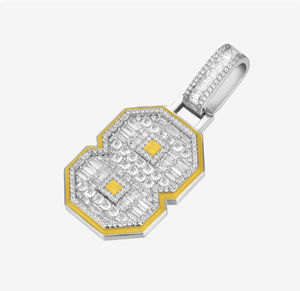 Colgante Personalizado S925 con Incrustaciones de Moissanita, Joyería Fina, Colgante de Letra con Diamantes de Moda, Estilo Hip Hop Bling Rapper, Claridad VVS - Product Image 4