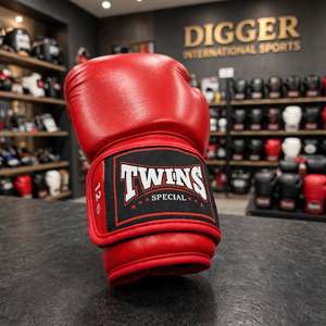 Gants de boxe en cuir Twins 12oz avec fermeture Velcro, équipement d'entraînement pour adultes, design à doigts complets, gants de boxe Winning, gants MMA - Product Image 3
