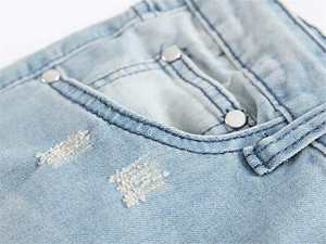 กางเกงยีนส์เดนิมทรงสลิมฟิตสำหรับผู้ชาย เหมาะสำหรับตั้งแคมป์ ทำงานกลางแจ้ง กันน้ำ ผลิตจากโพลีเอสเตอร์ เหมาะสำหรับเดินป่า - Product Image 3