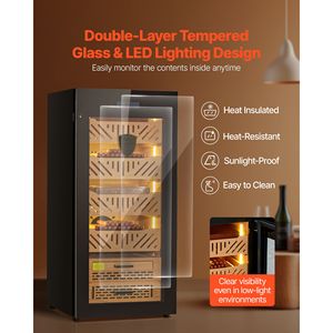 Humidor Électrique pour Cigares 105L, 1000 Cigares, Contrôle Constant de l'Humidité et de la Température, Prise US, Instructions d'Utilisation en Espagnol - Product Image 6