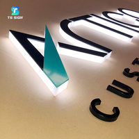 Letras de Canal LED con Efecto Halo Regulable, Letrero Acrílico Retroiluminado para Restaurante, Bar, Hotel, Logotipo Luminoso, Letrero con Nombre Comercial Iluminado
