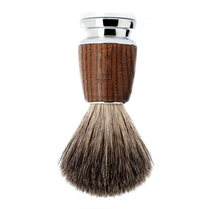 Wholesale Shaving Brush Men's Synthetic Hair Wooden Handle Beard Brush Shave <b>Silver</b> and Resin Handle Chrome Base Premium Brush - Product Image 2