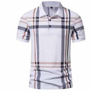 Polo homme pas cher, design été, couleur unie, confortable, manches courtes, style décontracté, tendance, à la mode. - Product Image 1