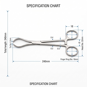 Pinces hémostatiques en acier inoxydable DETAIN IMPEX, instrument chirurgical manuel, certifié CE, autoclavable, classe II - Product Image 6
