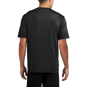 Camiseta Deportiva Negra de Poliéster para Hombre, Venta al Por Mayor, Personalizable con Marca OEM, Colores Personalizados, Impresión Antiarrugas, Secado Rápido, Transpirable, para Equipos Deportivos y Eventos - Product Image 5