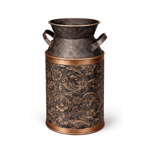 Vase en métal galvanisé Headway de 7,5 pouces, style antique, rétro, rustique, vintage, primitif, ferme, campagnard, vert - Product Image 1