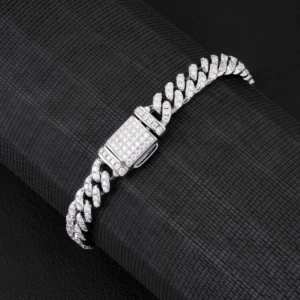 Pulsera de Plata de Ley con Piedras Esmeriladas, Diseño de Alta Gama, Inspirada en Diseñadores, Regalo de Moda Urbana de Lujo para Él y Ella - Product Image 2