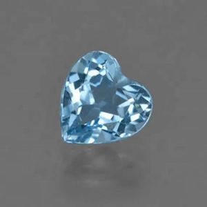 Pierres précieuses en topaze bleu ciel naturelle de haute qualité de 6 mm, taille cœur facetté, pierres semi-précieuses en vrac, pierres précieuses en gros pour bijoux faits à la main - Product Image 1
