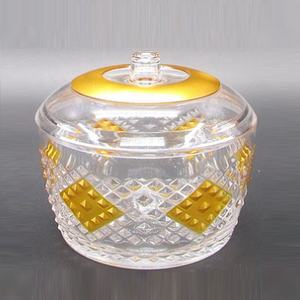 ชามขนมกลมทำจากอะคริลิกสีทอง - Product Image 2