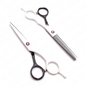 Professional High Carbon Steel <b>Barber</b> Scissors <b>Set</b> 2PCS Coated Hair Cutting Shears Wholesale Price - Product Image 4