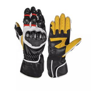 Gants de course en cuir respirants, coupe-vent et antidérapants à doigts complets pour la moto, le motocross et les sports, couleur personnalisée, unisexe 2026 - Product Image 3