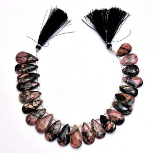 Rodonita Rosa Facetada en Forma de Pera de 12x22mm, Cuentas Sueltas de Rodonita Natural, Granate, Gema Semipreciosa para la Fabricación de Joyas - Product Image 2