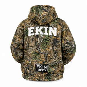 Sudadera con Capucha Personalizada de Felpa Francesa de 500 g/m², Camuflaje RealTree, Bordado Desgastado, Transpirable, Estilo Urbano, 100% Algodón, Unisex - Product Image 2
