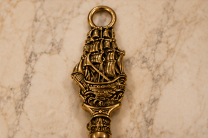 Adorno de latón vintage con forma de barco, calzador tradicional, decoración para el hogar, sala de estar, interior, hecho a mano, forma irregular - Product Image 5