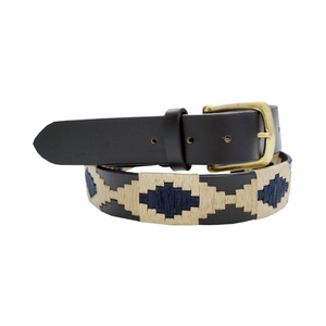 Ceinture Polo Homme en Cuir Pleine Fleur avec Boucle en Acier à Lettres, Légère, Décontractée, Style Cowboy, pour le Travail - Product Image 2