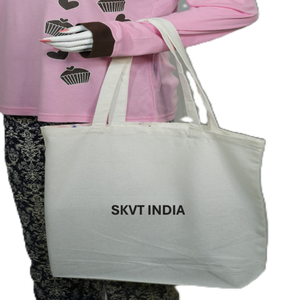 Wholesale Drawstring Shopping Bag Silk Screen Eco-Friendly Fashion Reusable Canvas Cotton Tote Bag with Custom Logo Print - Product Image 6