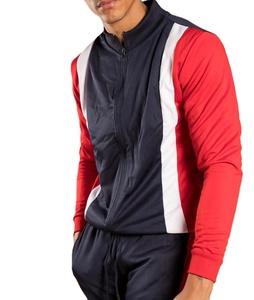 Chándal deportivo de moda 2025 de alta calidad 100% algodón/poliéster para hombre, chándal con cremallera completa y capucha con bloque de bolsillo de Color - Product Image 3