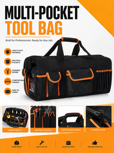 Sac à outils professionnel de grande capacité à multiples poches pour électriciens et techniciens - Product Image 1