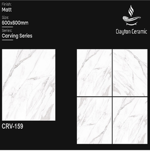 Azulejos de Porcelana Premium Mate con Textura de Imitación Piedra Antideslizantes de 600x600mm para Pisos - Product Image 2