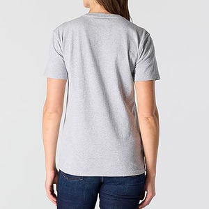 เสื้อยืดทรงปกติสำหรับผู้หญิง ขายส่ง ผ้าฝ้ายผสมโพลีเอสเตอร์ คอกลม สตรีทแวร์ ฤดูร้อน สีสันปรับแต่งได้ - Product Image 4