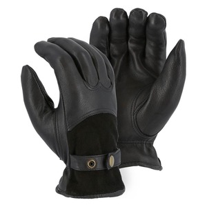 Leather <b>Driving</b> <b>Gloves</b> with Adjustable Wrist Strap for Unisex All Seasons Use - Product Image 1