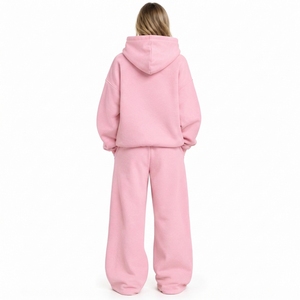 Ensemble sweat à capuche et pantalon de survêtement pour femme, imprimé strass, style streetwear oversize, coupe ample, en molleton épais - Product Image 4