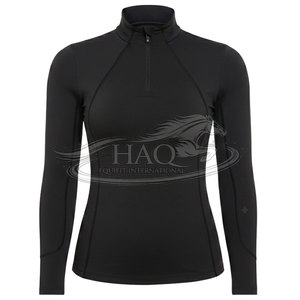 Camiseta de equitación de manga larga para mujer, transpirable, elástica, para competición, ropa de equitación, OEM personalizada - Product Image 1