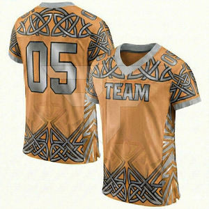 Nuevo Diseño Moderno de Camiseta de Fútbol Americano, Impresión Personalizada por Transferencia de Calor, 100% Poliéster, Transpirable, de Secado Rápido, Corta - Product Image 2