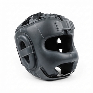 Protector de Cabeza para Sparring de Marca Personalizada Directo de Fábrica, Casco de Boxeo de Cuero Vacuno Genuino para Entrenamiento de Artes Marciales - Product Image 1