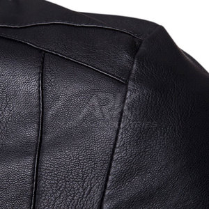 Custom Design <b>Leather</b> Winter <b>Jacket</b> Solid Color <b>Men</b> <b>Leather</b> <b>Jacket</b> Streetwear <b>Men</b> <b>Leather</b> <b>Jacket</b> - Product Image 3