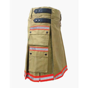 Kilt de pompier neuf de qualité supérieure, 100% coton avec réflecteur orange très visible - Product Image 2