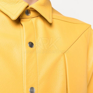 Camisa de Cuero Vaquero de Alta Calidad, Textura de Cuero Suave, Ajuste Cómodo, Estilo Casual y Elegante - Product Image 6