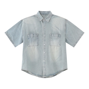 ชุดสูทเดนิมแบบลำลองสำหรับผู้ชาย ดีไซน์พิเศษเฉพาะตัว สำหรับฤดูหนาว แจ็คเก็ตหนานุ่มและกางเกงยีนส์ทรงหลวม - Product Image 2