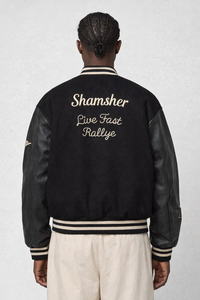 Chaqueta Varsity de Alta Calidad para Hombre, con Botones, Mangas de Cuero, Tallas Grandes, Personalizable con Marca, Venta al Por Mayor - Product Image 3