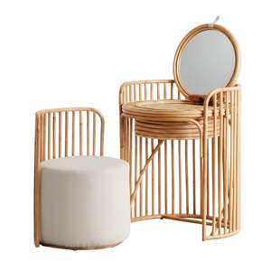 Mueble de Baño Redondo de Ratán y Tocador, Venta al por Mayor, Grandes Cantidades, Directo de Fábrica en Vietnam, OEM ODM - Product Image 3