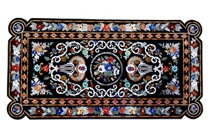 Table de salle à manger en marbre Pietra Dura Art Home I Plateau de table moderne I Plateau de table de salle à manger I Table artisanale pour la maison - Product Image 2